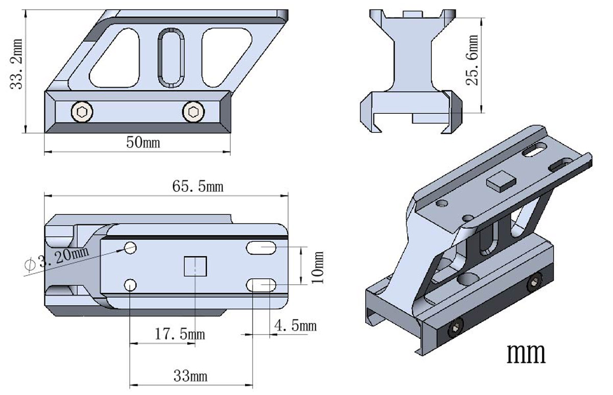 Vector Optics Vector Optics 1.0" Profile Cantilever Picatinny Riser Mount