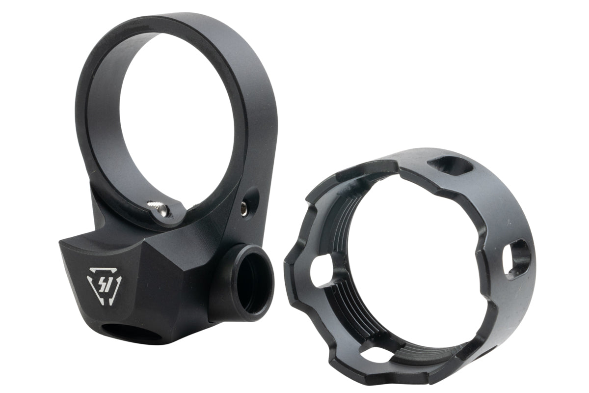 G&P G&P Strike Industries Marui MWS GBBR TRIBUS V2 Castle Nut & QD End Plate - Black