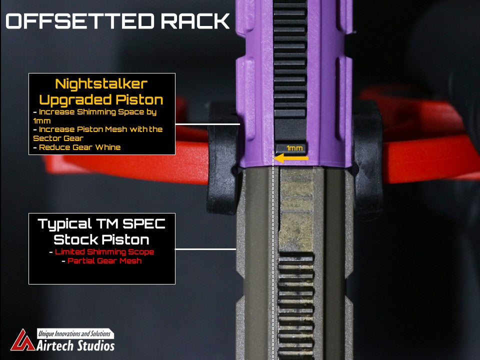 Airtech Studios Airtech Studios The Nightstalker: Advanced AEG Piston for Perfect AOE & Gear Meshing