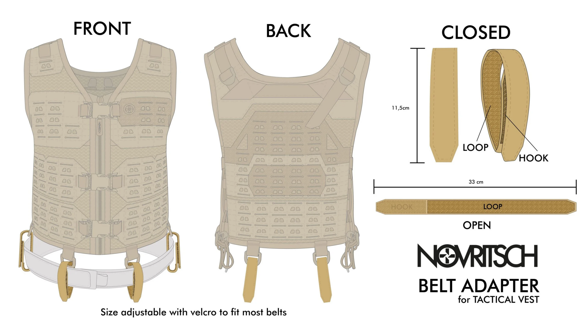 Novritsch Novritsch Tactical Vest – Belt Adapters - ACP