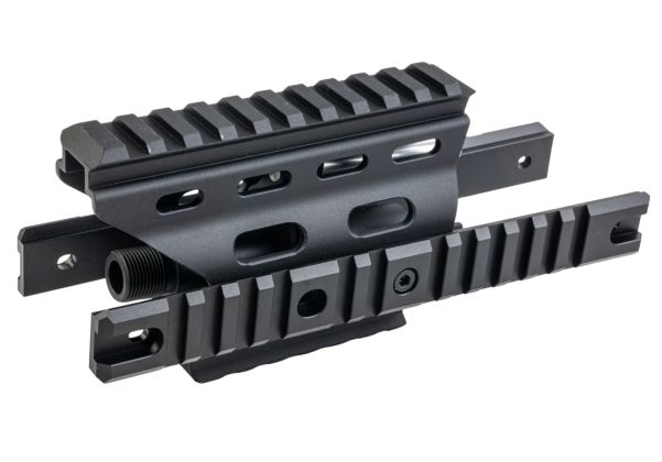 Laylax Laylax/Nitro.Vo Tokyo Marui TMMP7A1 AEG/ GBB Extension Frame Rail Handguard - Black