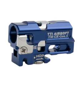 TTI Airsoft TTI Tokyo Marui G series 17 Gen5 MOS & G series 19 GBB Infinity One Piece Full CNC TDC Hop Up Chamber - BLUE