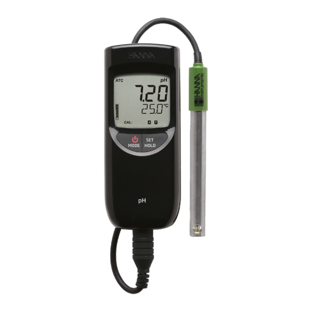0526 (on order)HANNA, HI991001, portableWP pH/TEMP meter, incl Titanium electrode (HI12963)