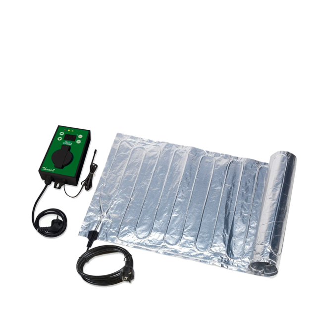 4118 Biogreen, HMTA 100-100, ALU BodenHEIZUNG MATT 100x100cm, inkl Thermostat