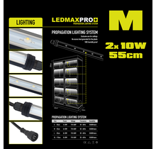 46742 GHP, Propagator LED M, (2 lamp set, incl bekabeling) 55cm