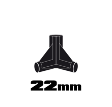 30010 HOMEbox, SP-3W-22, 3-weg (hoek)connector 22mm / 4 stuks