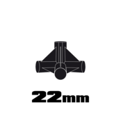 30012 HOMEbox, SP-4W-22, 4-way connector 22mm / 2 pieces