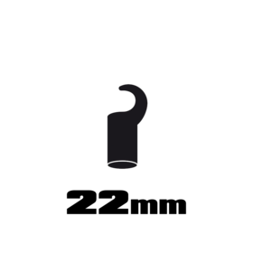 30015 HOMEbox, SP-HS-22, haak -KORT- 22mm / 4 stuks