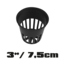 Terra Aquatica 37307 TA, XXPO01002, NET Töpfe 3"(7,5 cm) | 1500 p/box