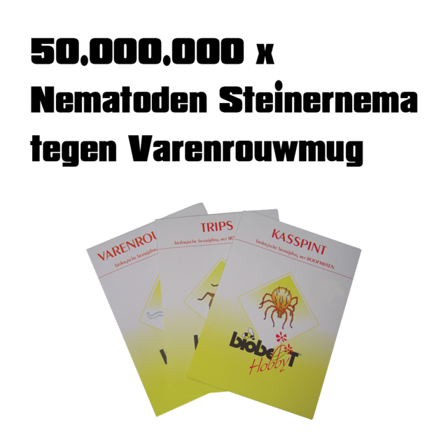 3822 Nematoden Steinernema 50 miljoen / tegen Varenrouwmug