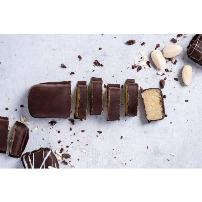 - SUMARA Stralsunder Marzipanbrot mit Zartbitterschokolade 58 % Kakao – handgefertigtes Marzipan mit 70 % kalifornischen Mandeln, vegan & laktosefrei, 60 g