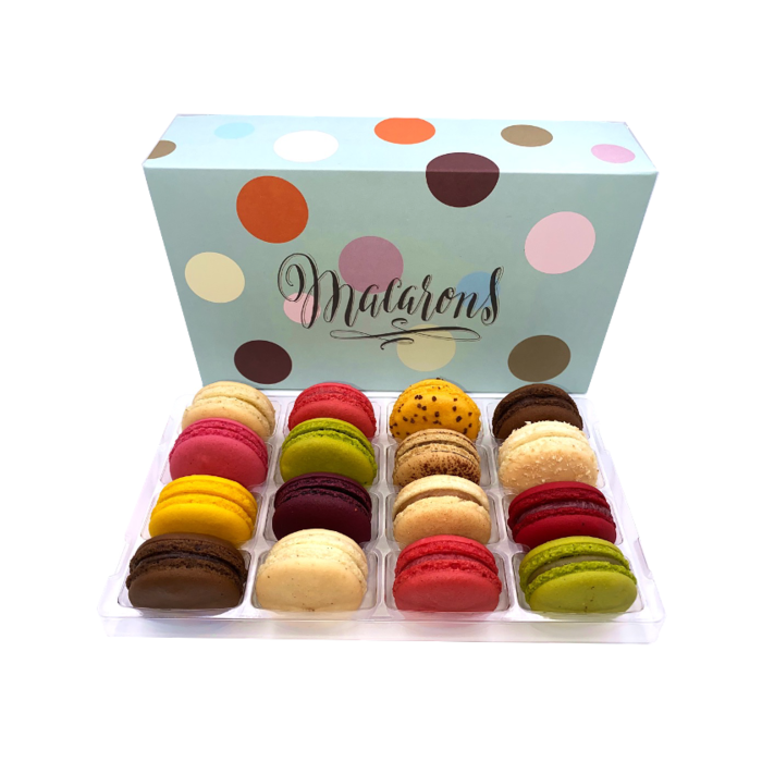 - Macarons gemischt, 16er Box