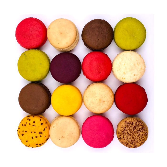 - Macarons gemischt, 16er Box, 240g