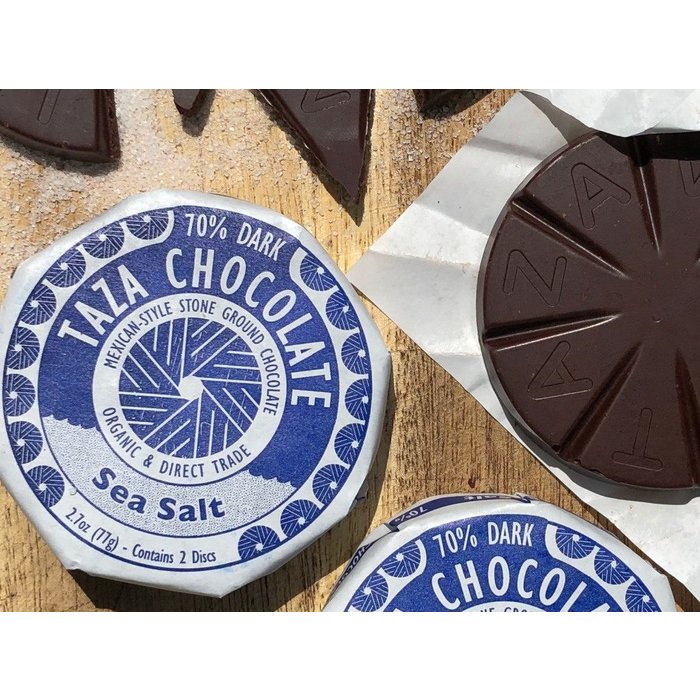 - Sea Salt 70% Bio-Schokolade (2 Rundtafeln) , 77g