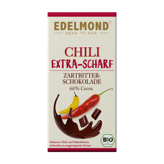 -  Chili Extra-Scharf Zartbitterschokolade, Bio, 75g