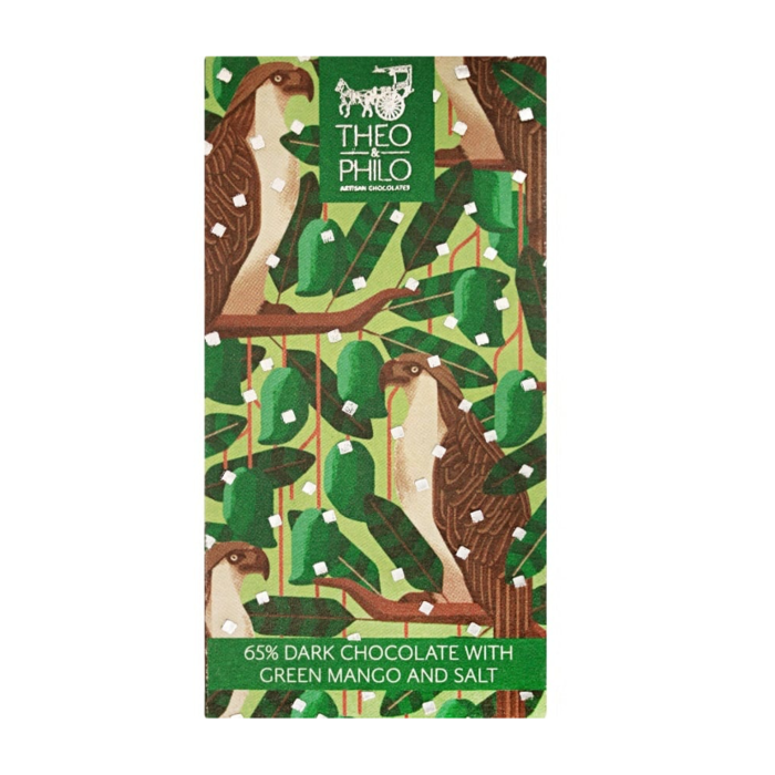 - Philippinen – Theo & Philo Dunkle Schokolade 65 % mit grüner Mango & Salz