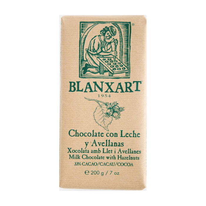 - Milchschokolade mit Haselnuss 33% Cacao, 200g