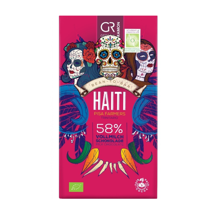 - Haiti dunkle Milchschokolade 58% BIO