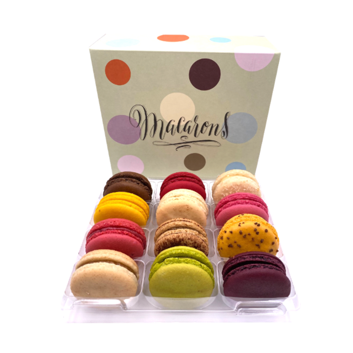 - Macarons gemischt, 12er Box