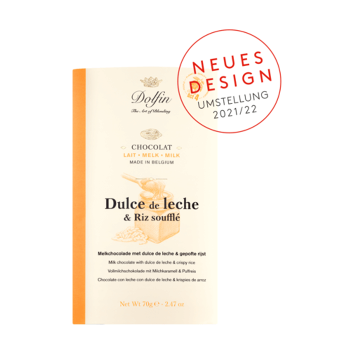 - Vollmilchschokolade mit Milchcreme und Puffreis, 70g kurze MHD