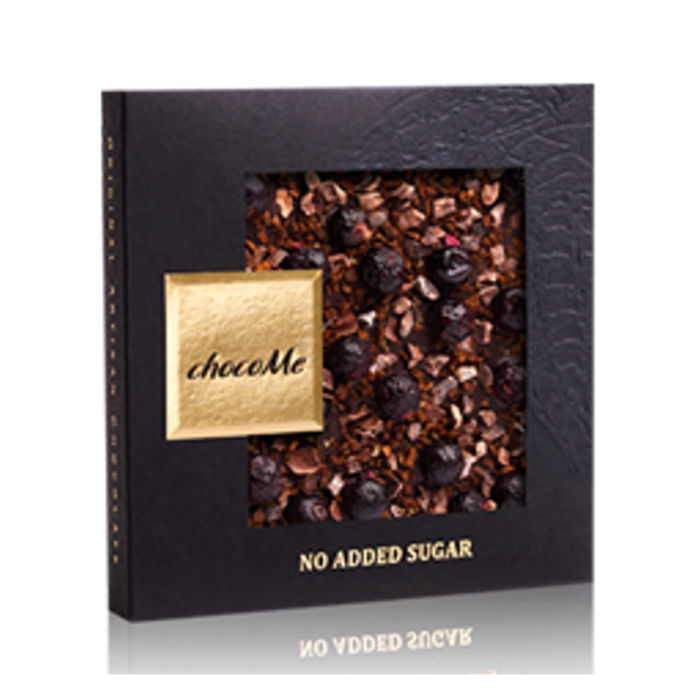 - CARRÉ | dunkle Schokolade mit Süßstoff grob gemahlene Kaffeebohnen aus Yirga, Äthiopien gemahlenen Kakaobohnen gefriergetrocknete schwarze Johannisbeere, 50g