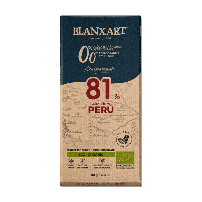 - Peru 81% Bio-Edelbitterschokolade, 80g