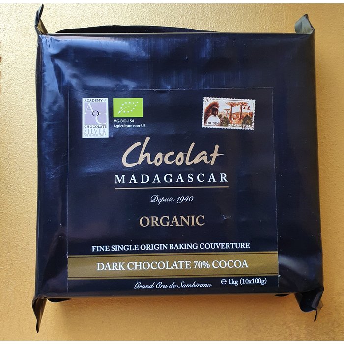 - 70% COCOA BIO dunkle Schokolade, (10x100g=1kg) MHD_08-23