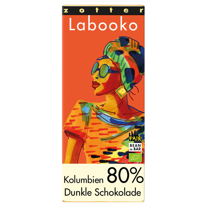 - 80% Kolumbien dunkle Schokolade, 2 x 35g