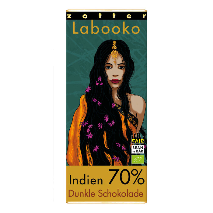 - 70% Indien dunkle Schokolade, 2 x 35g