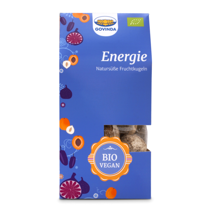 - Energie Fruchtkugeln mit Haselnüssen, 120g