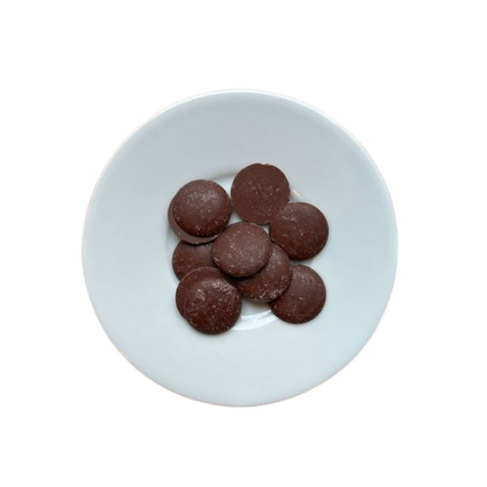 - 50% dunkle Milchschokolade Drops 150g