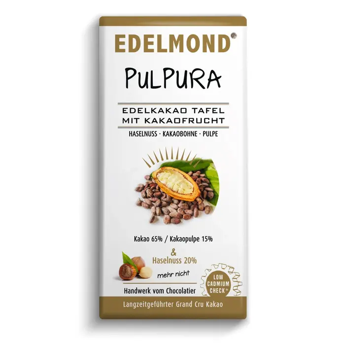 - PulPura Kakaobohne mit Pulpe Haselnuss, 75g