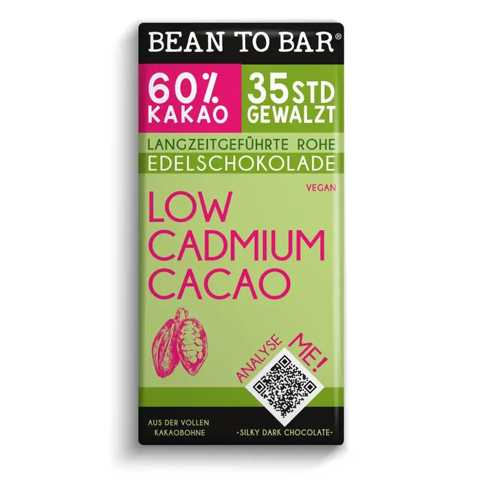 - LOW CADMIUM Zartbitter 60% Schokolade, 75g