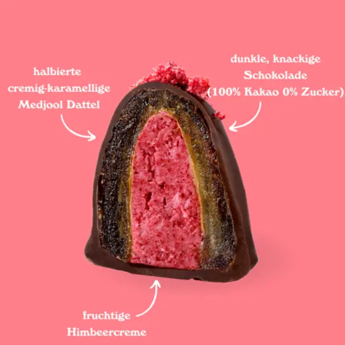 - Dattelpralinen: Raspberry Cream   (Bio), 100g