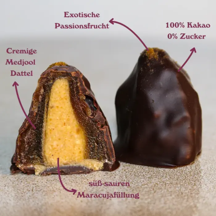 - Dattelpralinen: Maracuja Madness (Bio), 100g