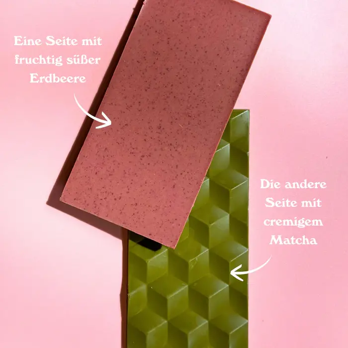 - Dattelschokolade: Matcha Strawberry (Bio) 70g