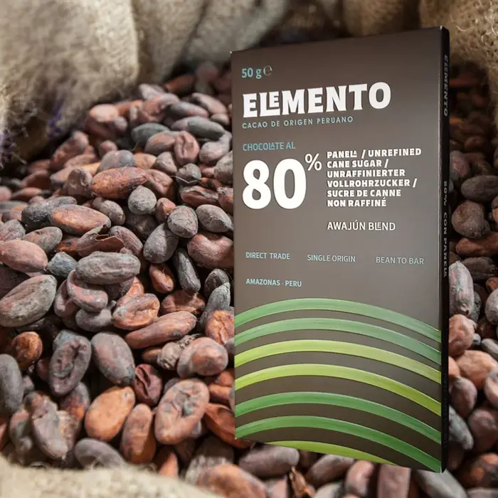 - Schokolade 80% Kakao mit Panela, 50g