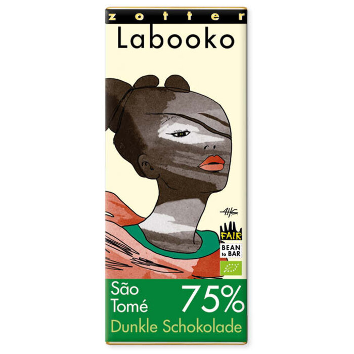 - 75% São Tomé dunkle Schokolade, 2 x 35g
