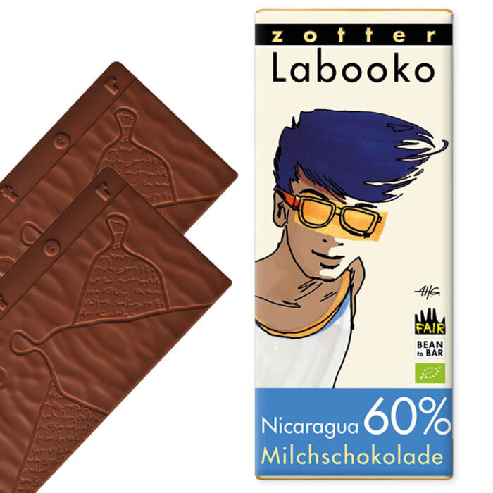- Feine Nicaragua Milchschokolade mit 60 % Kakaoanteil – vollmundiger Genuss mit ausgewogenen Milch- und Karamellnoten, 70g