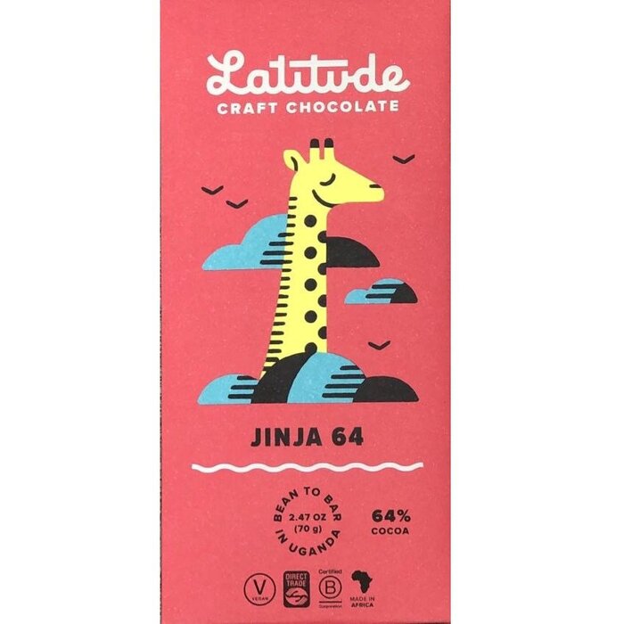 - Herkunftsschokolade aus Uganda mit 64 % Kakaoanteil – Schokolade der Marke Latitude mit fruchtigem Charakter