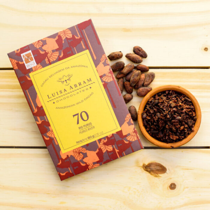- Premium Herkunftsschokolade aus Brasilien – „Purus River“ von Luisa Abram mit 70 % Kakaoanteil