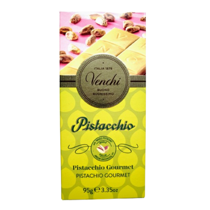 - Italienische Pistazien-Tafel: Weiße Schokolade mit ganzen Pistazien und Pistazienpaste