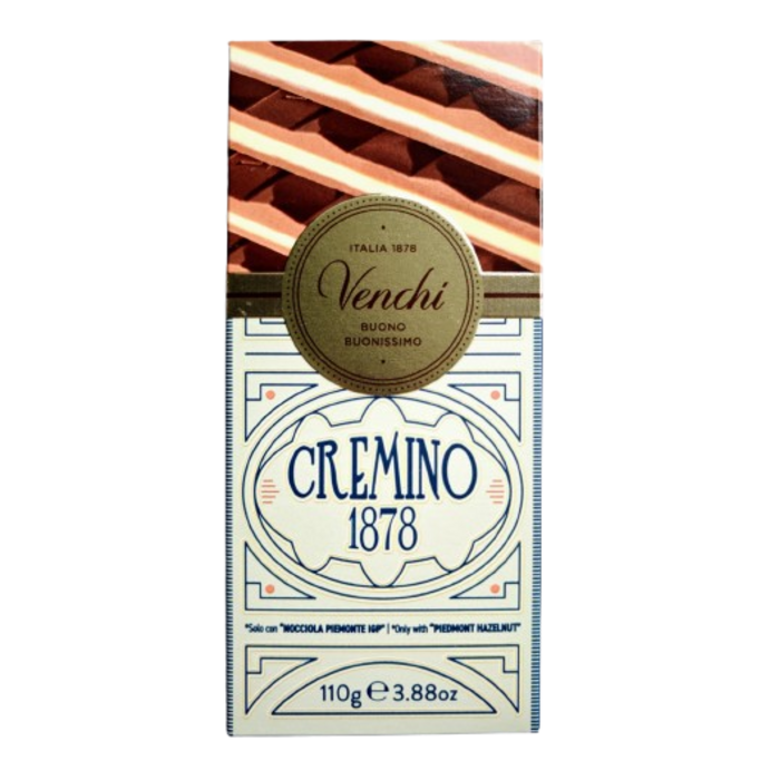 - Italienische Cremino 1878 Dreischichtige Nougat-Schokolade mit Piemont-Haselnüssen & Mandelpaste (110 g)