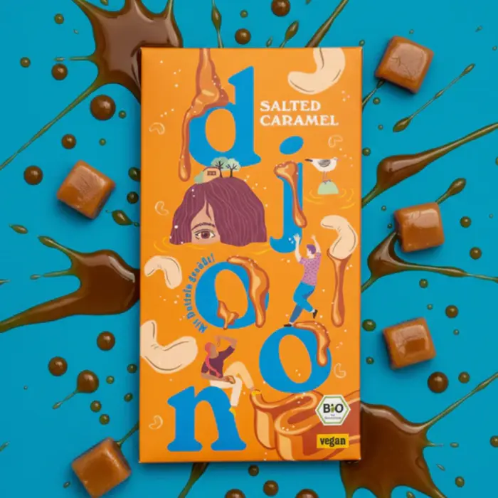 - Deutsche Bio-Dattelschokolade Salted Caramel mit Dattelkaramell & Meersalz (70 g)