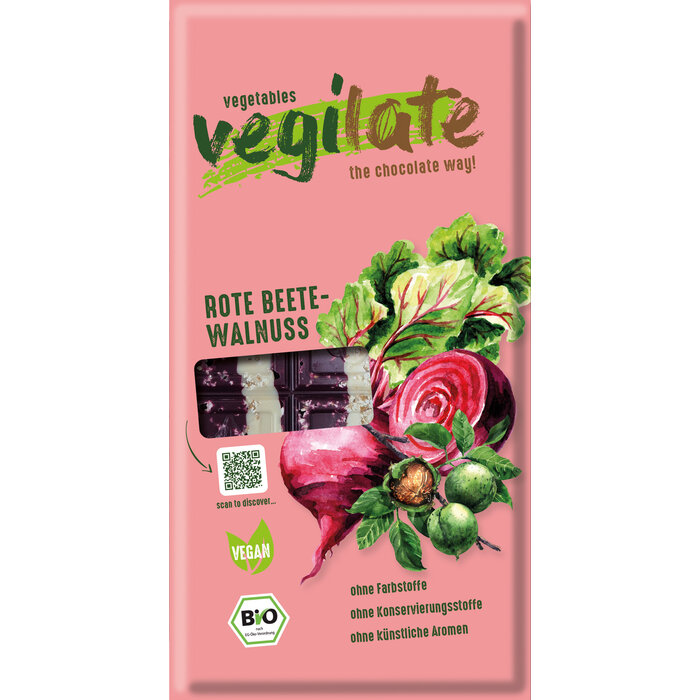 - Deutschland Vegilate Rote Beete & Walnuss – 60 % Kakaoanteil