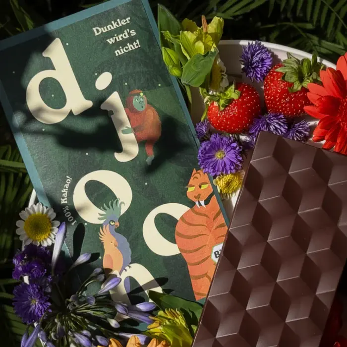- Peru 100 % Kakao „Dunkler wird’s nicht!“ – Bio-Kakaotafel 70 g von djoon – intensiv dunkler Genuss