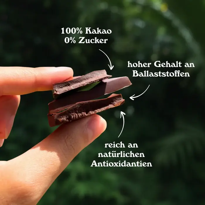 - Peru 100 % Kakao „Dunkler wird’s nicht!“ – Bio-Kakaotafel 70 g von djoon – intensiv dunkler Genuss