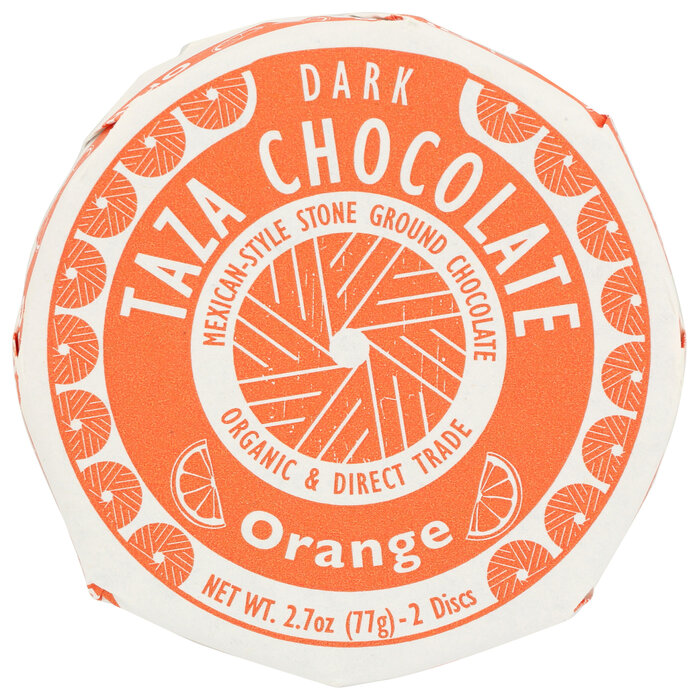 - Taza Mexicano Orange – Rustikale Bio-Schokolade aus Mexiko mit fruchtiger Orange, 50 % Kakao, 2 Rundtafeln