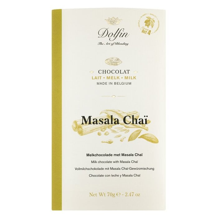 - Dolfin Belgien Vollmilchschokolade mit Hot Masala Gewürzmischung 38 % Kakaoanteil 70 g
