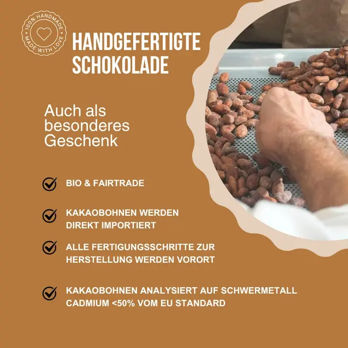 -Gefüllte Honig-Marzipan Bio Zartbitterschokolade 60% Kakao aus Deutschland – Edelmond mit feiner Mandel-Honig-Füllung